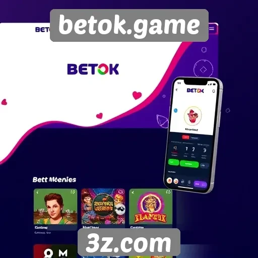 design responsivo do betok.game para dispositivos móveis